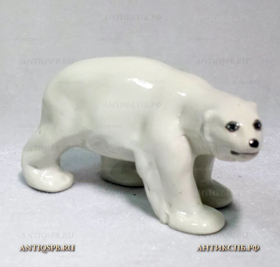 16205. Статуэтка "Белый медведь". (ПРОДАНО)
